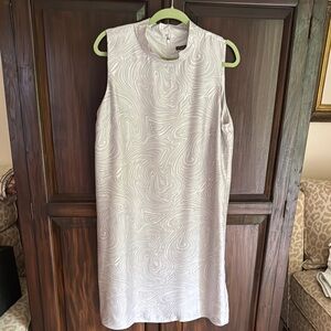 J. McLaughlin grey silk sleeveless dress